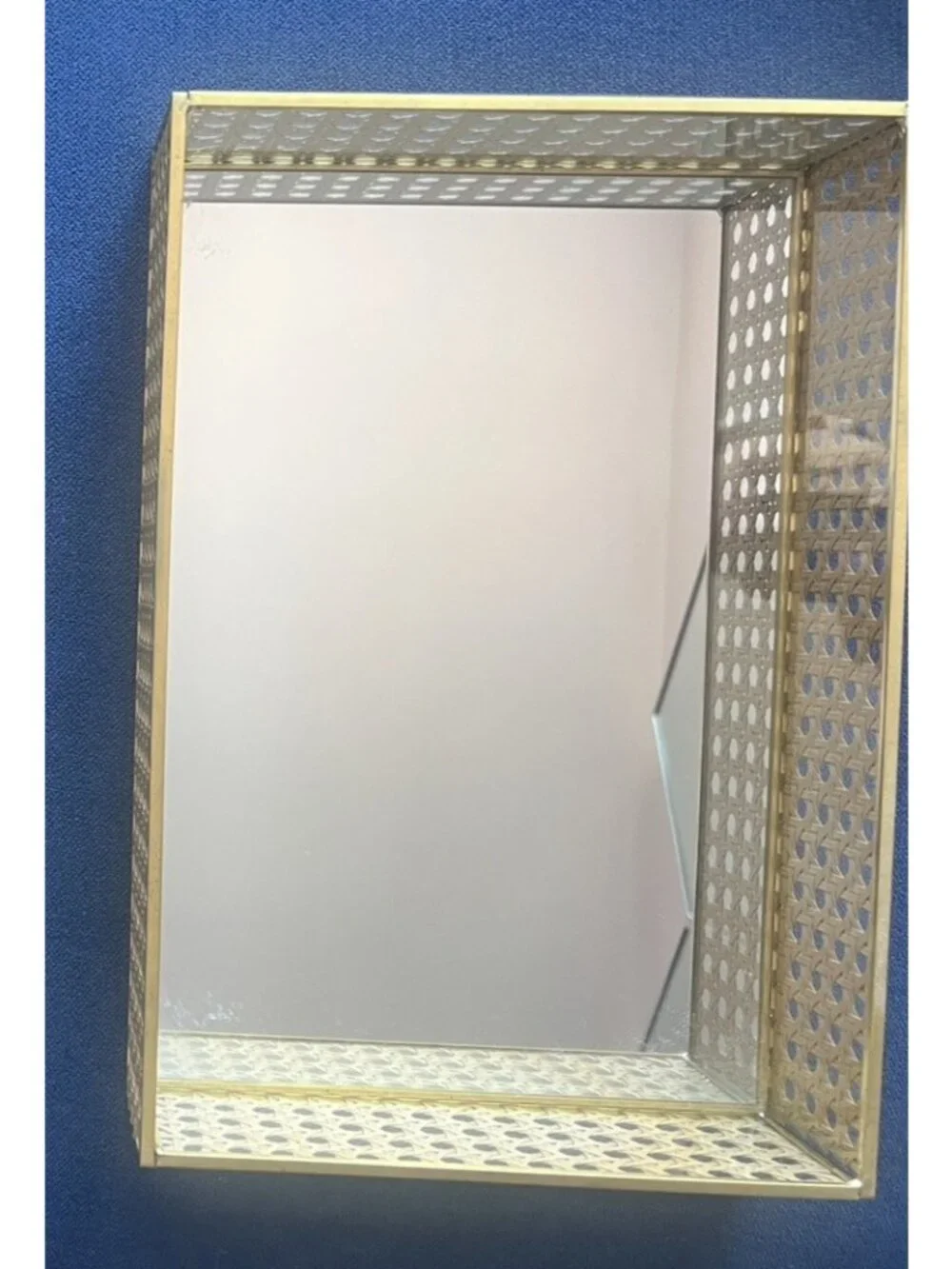 Rattan Woven Tray Designer Vanity Mirrored CANED Bathroom Serving 13